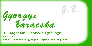 gyorgyi baracska business card